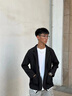 啄木鳥（TUCANO）西服西裝外套男四季款商務(wù)休閑純色正裝職業(yè)裝單西男裝 黑色 XL 曬單實拍圖