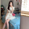 妙奕嘉連衣裙法式小香風(fēng)裙子夏季女裝2025新款純欲顯瘦遮肚氣質(zhì)高級(jí)感 【杏色】小香風(fēng)束腰連衣裙 S 【建議90斤以?xún)?nèi)】 曬單實(shí)拍圖