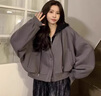 梓洛蘭ZiLuolan秋季穿搭女套裝2025新款時(shí)尚假兩件連帽衛衣顯瘦工裝全套 白色衛衣+灰色工裝褲 【兩件套】 M 【建議80-100斤】 曬單實(shí)拍圖