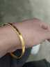 中鑫珠寶生日禮物星月黃金手鐲女超輕光面足金鐲子3D硬金光圈鐲時(shí)尚款 【現貨】圓月手鐲5.63g（60圈號） 曬單實(shí)拍圖
