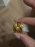 新顏足金999菱格耳扣黃金耳釘足金5D小香風耳圈女禮物送女友七夕禮物 黃金耳扣約3.8克 曬單實拍圖
