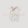 巴厘小豬嬰兒衣服夏季薄款女寶公主哈衣莫代爾短袖新生兒ins風(fēng)寶寶連體衣 淺風(fēng)棲林 80cm 曬單實(shí)拍圖