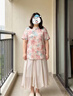 MsShe【新中式套裝】大碼女裝2026夏裝胖mm寬松印花小衫半身裙子 小衫-柔霧粉色現(xiàn)貨 4XL 曬單實(shí)拍圖
