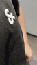 杰克·瓊斯（JACK&JONES）26年短袖t恤男裝商務(wù)潮流涼感華夫格logo皮標(biāo)圓領(lǐng)夏季短袖T恤男士 E39 水泥灰 L (180) 曬單實(shí)拍圖