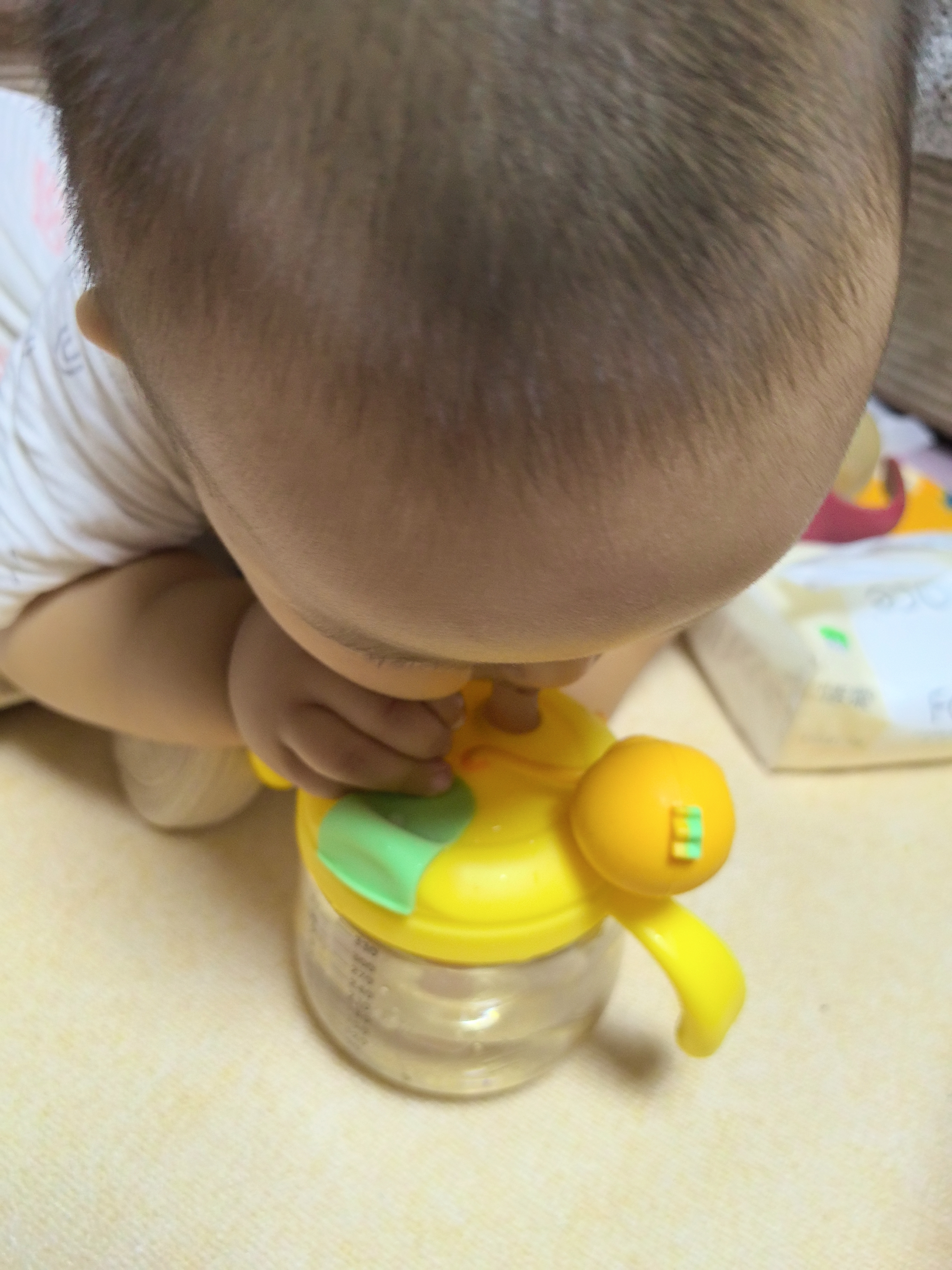 PUTOT兒童喝水杯PPSU學飲杯1-3歲寶寶直飲吸管喝奶杯帶手柄帶刻度奶瓶 PPSU學飲杯 330ml   【螺旋杯蓋-不易灑】 曬單實拍圖