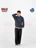 MUJI 女式 涼感罩衫T恤上衣打底衫女款內搭女裝短袖 26年夏季BC2Q6C6S 象牙色格紋 S （155/80A） 曬單實拍圖