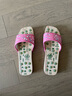 暢印 夏季創(chuàng  )意木拖鞋男休閑木屐情侶木鞋女足底穴位腳底按摩拖鞋 按摩女粉梅花 38 曬單實(shí)拍圖
