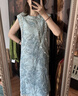 三吉黑花【凝胭】新中式繩繡珠繡旗袍2026新款連衣裙女夏背心長(zhǎng)裙 青藍(lán)-第二批 XS 曬單實(shí)拍圖