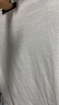 拉夏貝爾假兩件撞色v領(lǐng)短袖T恤女韓版顯瘦設(shè)計感小眾休閑上衣 白色 S 曬單實拍圖
