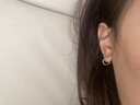 DAVA奧特萊斯清倉特價18K金扭曲圓圈耳扣金屬風耳環感耳飾女配飾 246扭曲圓圈耳扣 曬單實拍圖