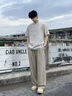 花花公子（PLAYBOY）天絲亞麻休閑褲子男款2026夏季薄款速干透氣褲男生新款寬松直筒褲 卡其色 XL 130-160斤 曬單實拍圖