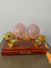 漢京（hanjing）福壽雙全壽桃琉璃擺件送爺爺奶奶長輩生日祝壽賀壽禮物客廳裝飾 福壽雙全長37.5寬11.5高25.5厘米 曬單實拍圖