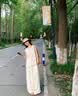 拉夏貝爾冰絲亞麻闊腿褲女夏新款高腰顯瘦肌理感直筒褲 白色【小個子】 M 曬單實拍圖