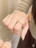 老鳳祥心心相依黃金戒指女足金愛心求婚戒七夕情人節禮物送女友老婆生日 足金心心相印戒指-13-14# 曬單實拍圖