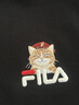 FILA【易烊千璽同款】斐樂短袖T恤女半袖休閑寬松上衣男情侶卡通多彩t 正黑色-BK 2XL 185/104A/XXL 曬單實拍圖