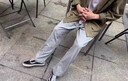 安踏（ANTA）男褲2026夏秋新薄款正品寬松褲子純棉衛褲直筒長褲男士運動休閑褲 灰花灰【常規直筒-拉鏈口袋】 （90%用戶選擇） L /175(120-140斤） 曬單實拍圖