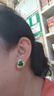 S925銀針法式鋯石珍珠耳釘女小眾設計感高級小巧精致耳環耳飾 法式鋯石珍珠耳釘【草綠色】 曬單實拍圖
