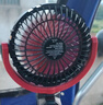 派凡 戶(hù)外騎行風(fēng)扇USB充電車(chē)把手小型迷你夾扇自行車(chē)電動(dòng)摩托車(chē)夾式制冷散熱靜音便攜床頭夾子車(chē)載 黑紅色【可夾可立/萬(wàn)向旋轉(zhuǎn)/無(wú)線續(xù)航】 曬單實(shí)拍圖