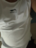 李寧速干運動(dòng)背心夏季男士休閑跑步健身籃球訓練透氣排汗彈力無(wú)袖上衣 白色-豎logo L 曬單實(shí)拍圖