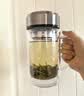 領臣（LINGCHEN）茶杯雙層玻璃水杯大容量泡茶杯子帶把手濾網商務辦公行政領導男士 曬單實拍圖