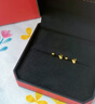 中國珠寶愛心黃金耳釘女士足金心形彎鉤耳飾耳環(huán)情人節(jié)生日禮物送女友老婆 足金愛心耳釘+品牌禮盒 金重約1.9g 克重多退少補(bǔ)（聯(lián)系客服） 曬單實(shí)拍圖