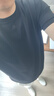 羅蒙（ROMON）2025新款歐貨休閑男士中領(lǐng)T恤針織衫簡約修身日常短袖打底潮 黑色 XL 130-145斤 曬單實(shí)拍圖