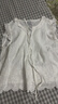 森馬（Semir）襯衫女夏短款純棉繡花蝴蝶結上衣木耳邊花邊2026新款甜美襯衣 白色調00311 M 曬單實拍圖