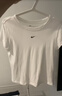 耐克(NIKE)春夏女短袖圓領T恤 運動休閑 緊身衣FV5509-100 白L 曬單實拍圖