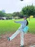 梵昇昱藍(lán)色格子襯衫女寬松休閑外套上衣外搭春夏季薄款襯衫女 藍(lán)色格子襯衫【M】 曬單實(shí)拍圖