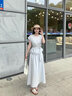 香影藍色襯衫套裝女2026夏秋新款氣質收腰襯衣裙子淡人松弛感穿搭 淺藍 S 曬單實拍圖