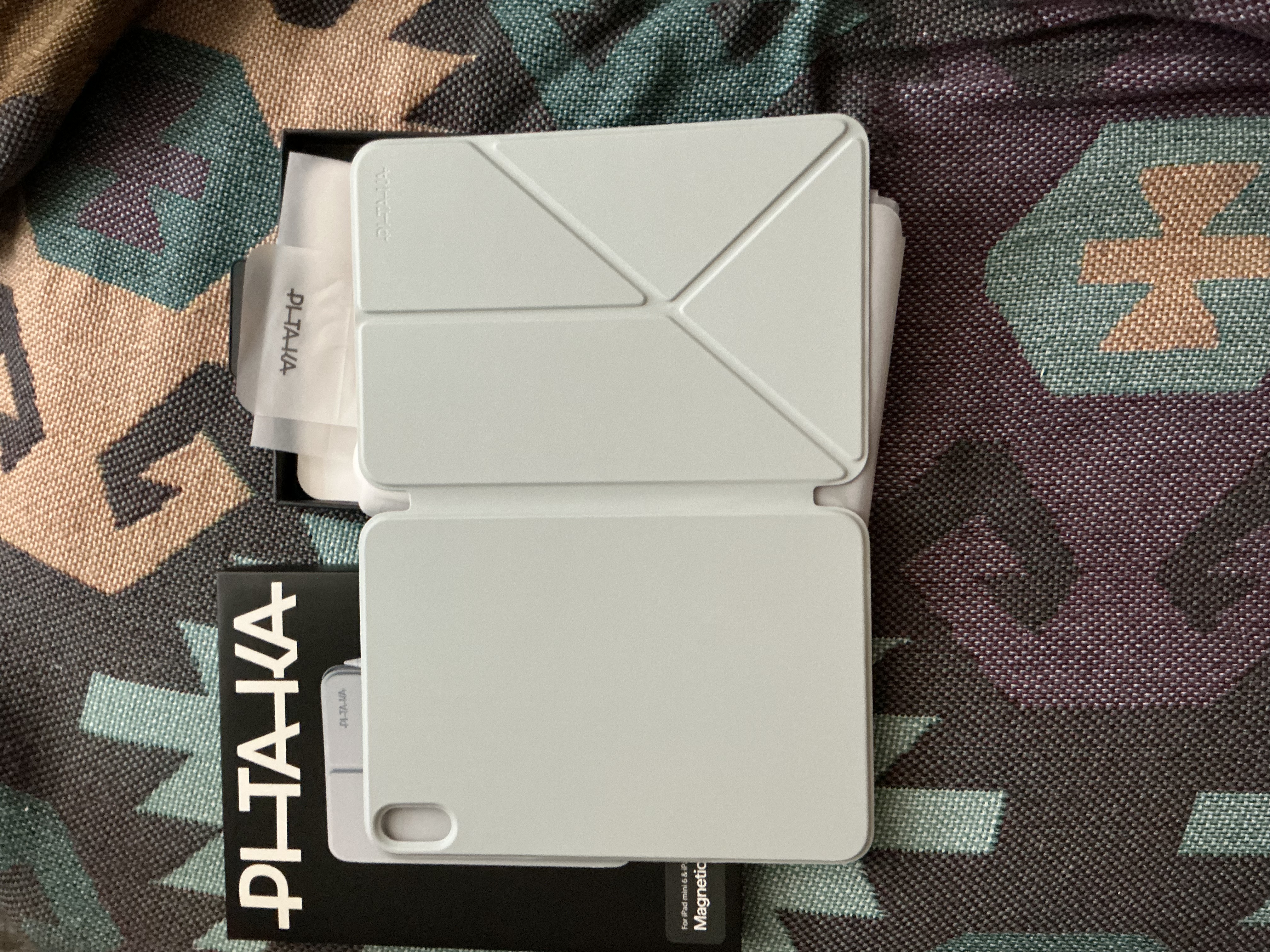 PITAKA適用蘋果iPadAir8/7mini7保護殼iPadPro2025-18款保護套iPad11/10支架殼磁吸雙面夾帶筆槽平板皮套 霧霾藍色 iPad mini 7/6代 曬單實拍圖