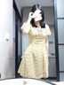小野七天荷葉邊V領(lǐng)綁帶碎花連衣裙女純欲2025年春夏新款收腰中長款a字裙 黃色短袖碎花裙 M 曬單實(shí)拍圖