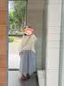 MUJI 女式 雕版印染 抽褶裙 長半身裙女款女裝裙子26年夏季 BE201A6S 白色圖案 S (155/62A) 曬單實拍圖