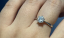 I Do鉑金PT950戒指1克拉鉆戒女經典六爪培育鉆婚戒求婚結婚送老婆禮物 經典六爪1克拉鉆石 16號 曬單實拍圖
