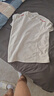 卡圖弛刺繡解構拼接短袖t恤男款夏季寬松美式正肩cleanfi重磅boxy半截袖 白花灰 L 曬單實拍圖