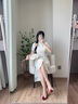 斐月伽新娘鞋婚鞋女粗跟中式2024年新款秀禾婚紗兩穿紅色宴會(huì)低跟訂婚鞋 酒紅色（跟高3CM左右） 36 曬單實(shí)拍圖
