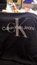 Calvin Klein禮物Jeans CK 男女同款 Logo圓領套頭短袖T恤 黑色 L 曬單實拍圖