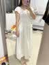 森馬（Semir）連衣裙女26夏甜美公主裙高腰a字垂感顯瘦千金風長裙10A326114015 曬單實拍圖