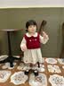 幼歌（YOUGE）秋季嬰幼兒新款甜美草莓毛衣馬甲純棉草莓連衣裙套裝 暖米白連衣裙 100 cm 曬單實拍圖