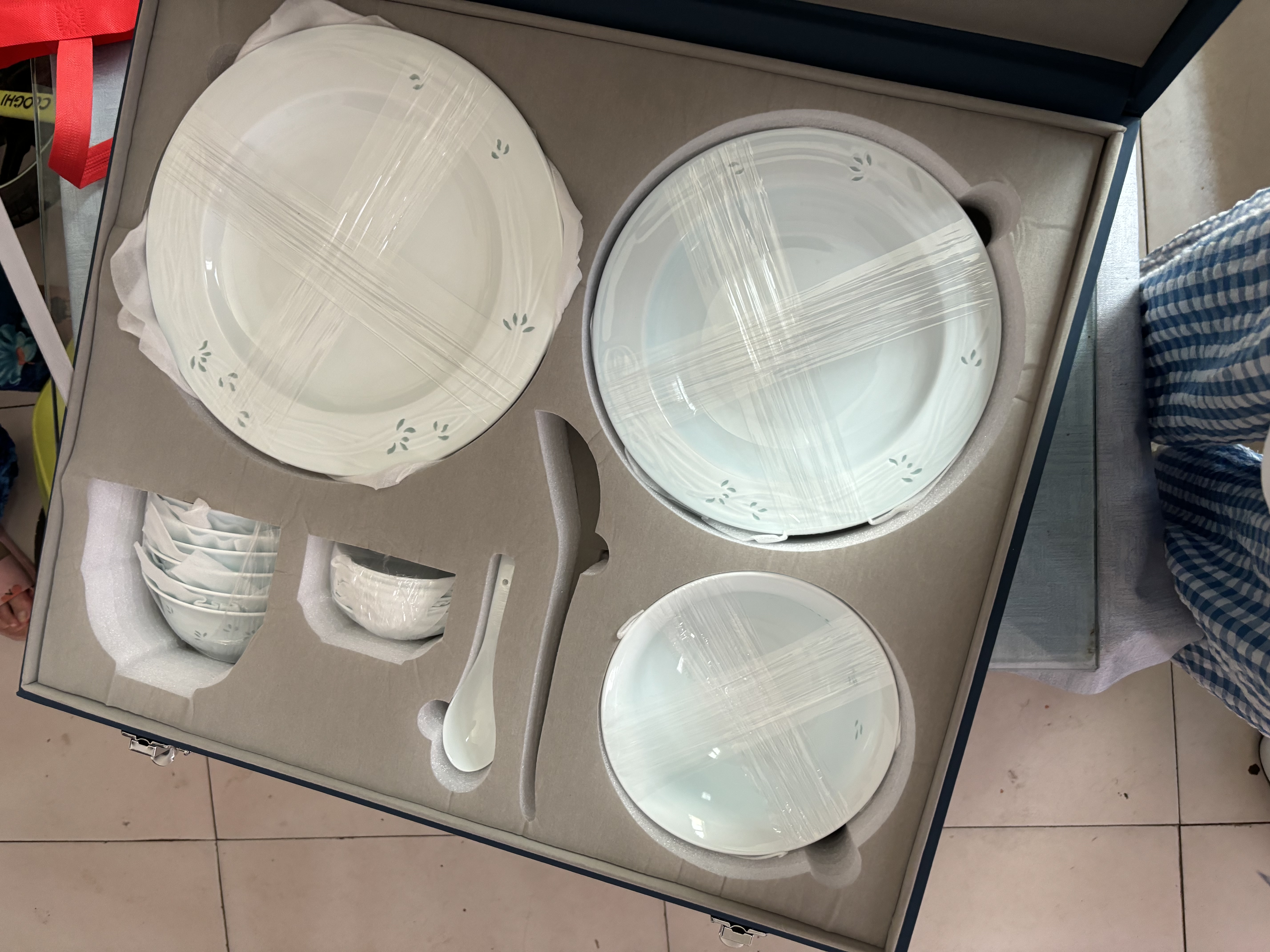 富玉陶瓷景德鎮中式玲瓏高溫影青浮雕碗盤餐具套裝家用輕奢高級感 新品/華夏蘭韻 29頭 曬單實拍圖