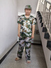 龍偉聯合軍訓服全套高中男夏裝套裝軍訓迷彩T恤短袖大學生軍訓迷彩服初中 曬單實拍圖