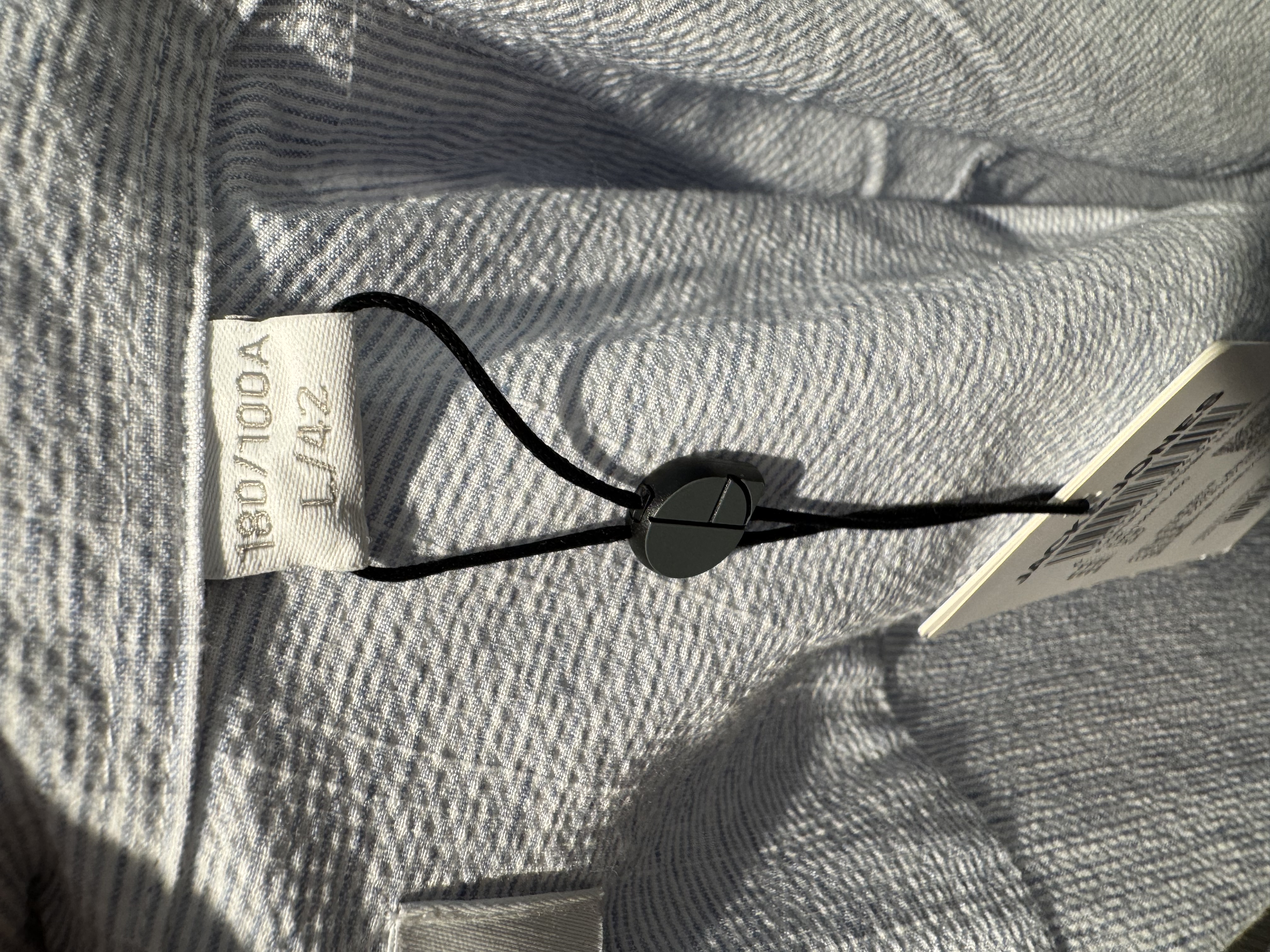 杰克·瓊斯（JACK&JONES）男裝襯衫夏季舒適百搭刺繡泡泡紗翻領七分袖上衣226231002 C39天藍 常規(guī) L 曬單實拍圖