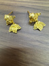 京工美作魚小寶耳飾古法黃金足金999花絲耳釘送女友禮物 3.73克 曬單實拍圖