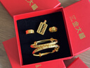 金大福（King tai fook）黃金聰明伶俐寶寶活口戒指足金祥云鎖可調節BB金指環滿月百天送禮 聰明伶俐戒指：金重約4.9克 曬單實拍圖