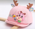 新生兒嬰兒帽子純棉0-3-6-12個(gè)月嬰兒帽子春秋季薄款女寶寶可愛(ài)超萌鴨舌帽男童洋氣棒球帽夏新款潮 小鹿棒棒糖鴨舌帽[粉色] 3-12個(gè)月(頭圍40-45cm) 曬單實(shí)拍圖