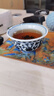 景德鎮官方陶瓷永樂青花壓手杯仿古手繪功夫茶具家用白瓷喝茶杯高檔禮物 永樂青花纏枝蓮壓手杯-雙獅版 曬單實拍圖