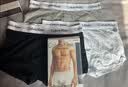 Calvin Klein內衣【七夕禮物吳晗同款】男士三條裝ck低腰棉質透氣防夾臀內褲男 NP2765ORSS-藏青/太空黑/碳灰 3條 M 曬單實拍圖