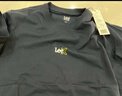 Lee26春夏新品標(biāo)準(zhǔn)版圓領(lǐng)小Logo印花圖案男女同款短袖T恤 藏青色 L 曬單實(shí)拍圖