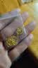 中國黃金（CHINA GOLD）玫瑰花黃金項鏈女足金星月吊墜七夕情人節禮物送女友老婆生日結婚 【京速達】足金碎碎冰月亮玫瑰吊墜-白托帕贈鍍金銀鏈 曬單實拍圖
