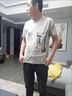 皮爾卡丹（pierre cardin）設(shè)計(jì)師款冰絲t恤男印花短袖體恤夏天潮牌男士高端涼感半袖上衣服 卡其色 L 110-125斤 曬單實(shí)拍圖